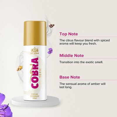 St. John Cobra Limited Edition Deodorant Body Spray Combo (Cool 150 ml + Sports 150 ml) + Cobra Deodorant Spray Combo (Envy 150 ml + Toxic 150 ml) 1's - Men Deodorants/Roll-Ons