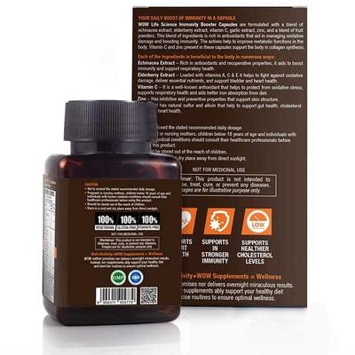 WOW Life Science Immunity Booster Veg Capsules 60's - Vitamin C