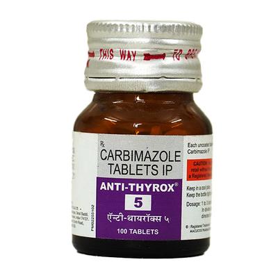 Anti Thyrox 5mg Tablet 100'S - Hyperthyroidism-Ant