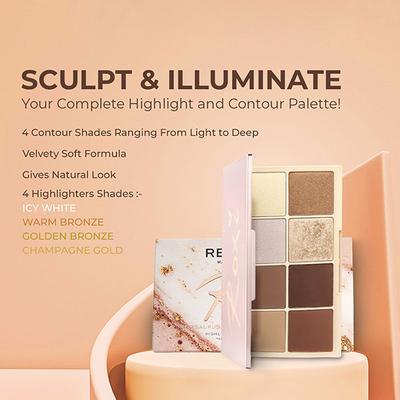 Makeup Revolution X Roxxsaurus Highlight & Contour Palette 20 gm - Contour