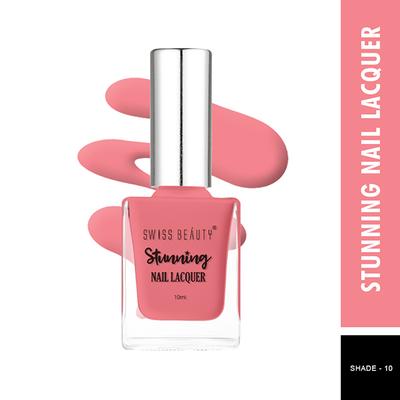 Swiss Beauty Stunning Nail Lacquer - 10 CariBBean Coral 10ml - Nail Polish