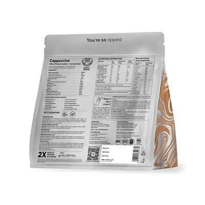 Wellbeing Nutrition 100% Native Whey Protein Isolate + Concentrate - Cappuccino 1 Kg - Nutritional Supplements