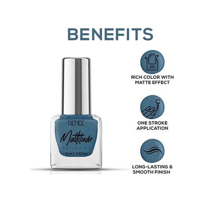 RENEE Mattitude Nail Paint - Terrific Teal 10 ml - Nail Polish