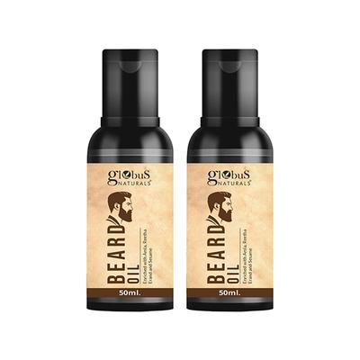 Globus Naturals Beard Oil, Enriched with Amla Reetha Erand & Sesame Oil, Natural 50ml each 2's - Face Oils