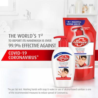 Lifebuoy Handwash Fights Bacteria & Viruses Refill Pouch 185 ml - Hand Wash & Soaps