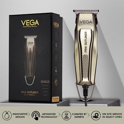 VEGA Professional Pro Outliner Hair Trimmer with DLC Coated Japanese Stainless Steel, (VPPHT-01) 1's - Trimmers