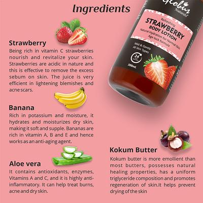 Globus Naturals Refreshing Strawberry Body Lotion 300 ml - Lotions & Creams