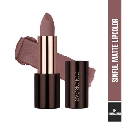 Colorbar Sinful Matte Lipcolor Unspeakable - 024 Nude 4 gm - Lipsticks