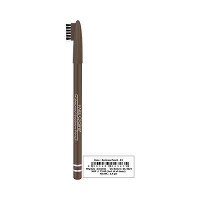 Miss Claire Waterproof Eyebrow Pencil 03 Medium Brown 1.4 Gm - Eyebrow Pencils & Enhancers