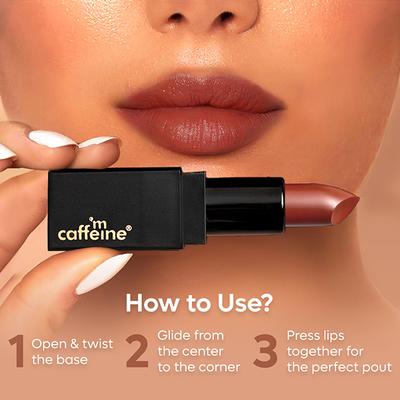 mCaffeine Cocoa Kiss Creamy Matte Nude Lipstick with Cocoa Butter - Choco Melt 4.2 gm - Lipsticks