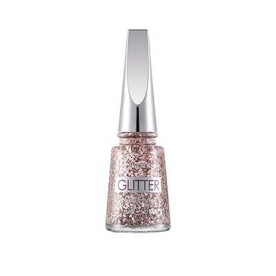 Flormar Glitter Nail Enamel GL02 Pink Silver 11 ml - Nail Polish