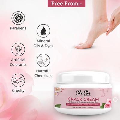 Globus Naturals Crack Cream 300 gm - Foot Creams & Lotions