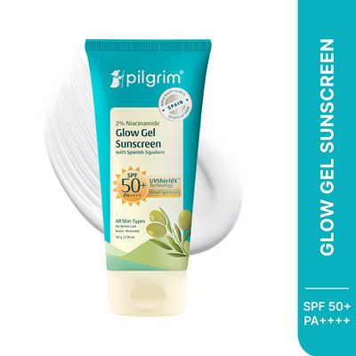 Pilgrim 2% Niacinamide Glow Sunscreen SPF 50 PA+++ 50 gm - Face Sunscreen