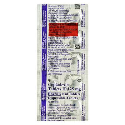 Phexin Kid 125mg Tablet 10'S - Bacterial Infections-Cep