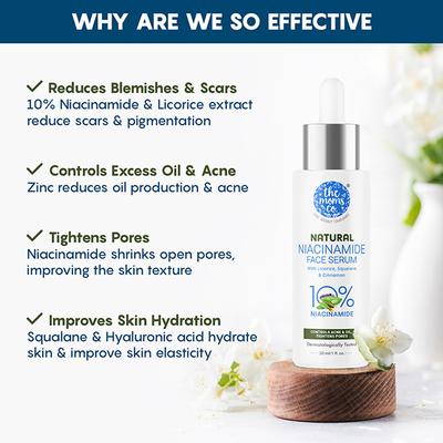 The Mom's Co. Natural 10% Niacinamide Face Serum With Licorice, Squalane 30ml - Face Serum