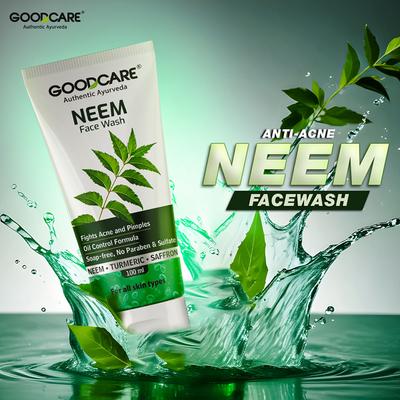 Goodcare Neem Face Wash - Neem Turmeric Saffron 100 ml - Personal Care (Ayush)