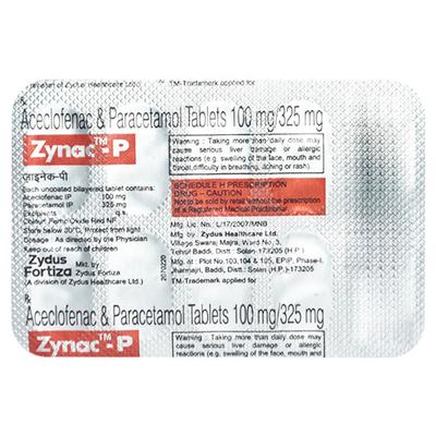 Zynac P Tablet 10'S - Pain relief-Nsa
