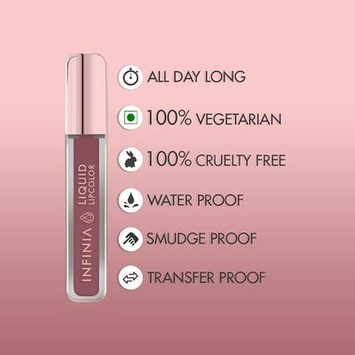 Infinia Liquid Lip Color Liquid Lipstick M 05 Long Lasting and Waterproof 5 ml - Liquid Lipsticks