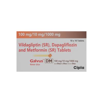 GALVUS DM 100/10/1000mg Tablet 10's - Diabetes-Ant