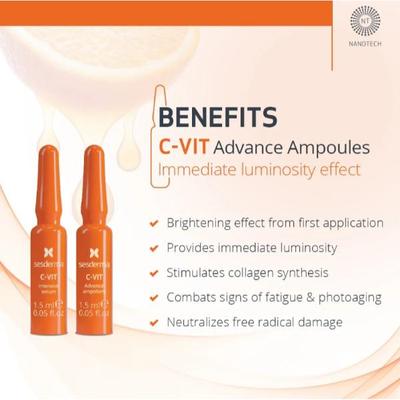 Sesderma C-VIT Advance Ampoules (10x1.5ml) 1's - Face Scrubs