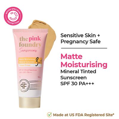 The Pink Foundry Matte Moisturising Mineral Sunscreen 50 gm - Face Sunscreen