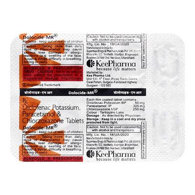 Dolocide MR Tablet 10'S - Muscle Cramps/Spasticity-Mus