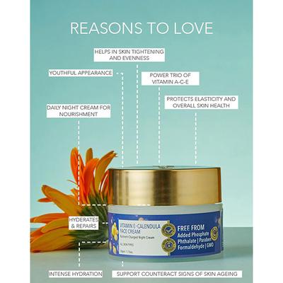Fabessentials Vitamin E Calendula Night Face Cream 50 gm - Face Creams