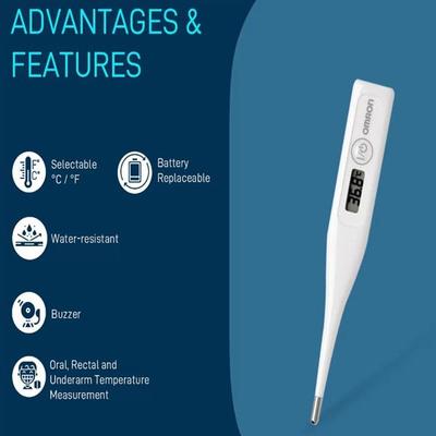 Omron Thermometer Pencil Type (MC-246) - Health Monitors And Equipment