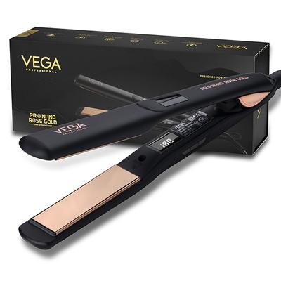 VEGA Professional Pro Nano Rose Gold Hair Straightener with Ultra Fast 20 Secs Heat Up, (VPPHS-01) 1's - Hair Dryers