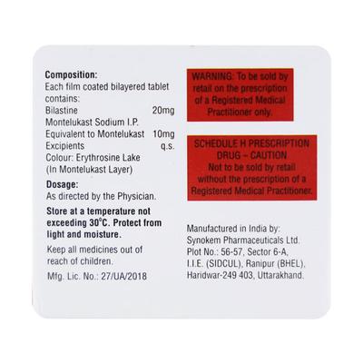 BILAZAP M Tablet 10's - Allergies-Ant