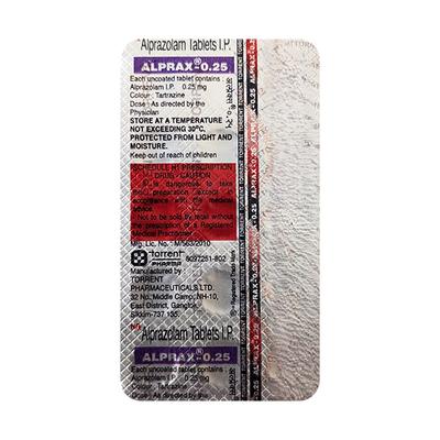 Alprax 0.25mg Tablet 15'S - Anxiety-Anx