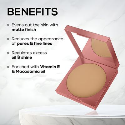 Renee Pro Power Puff Compact Powder- 080 Elevate 9 gm - Compact Powder