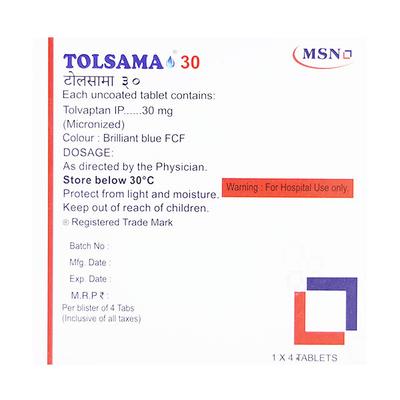 Tolsama 30mg Tablet 4'S - Hyponatremia