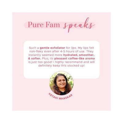 PureSense Coffee Cake Lip Scrub for Lips with Vitamin A and E 5 ml - Lip Scrubs