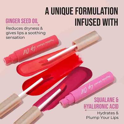 Insight Cosmetics Peptide Infused Lip Oil -Peach Fuzz 4.5 gm - Lip Glosses