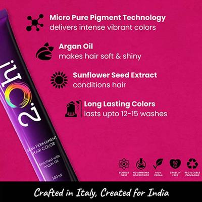2.Oh! Semi Permanent Hair Color - Sangria 100 ml - Crème