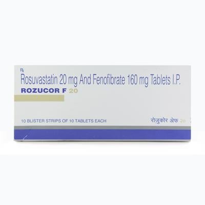 Rozucor F 20mg Tablet 10'S - High Cholesterol-Dys