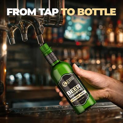 Beardo Mens Beer Shampoo Shiny and Bouncy Hair Tea Tree Oil, Calendula Oil and Aloe Vera 200 ml - Shampoos