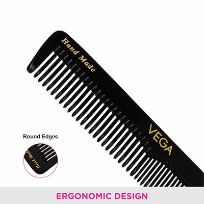 Vega Graduated Dressing Hair Comb for Men and Women, Black (VC2HMBC-121) 2's - Hair Combs