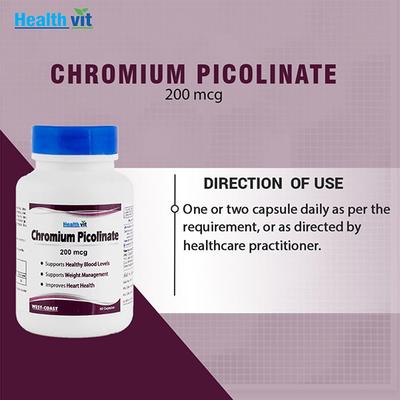 Healthvit Chromium Picolinate -Capsules 60's - General Health