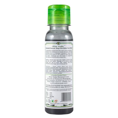 Aloe Veda Deep Pore Detox Face Wash - Activated Charcoal 100 ml - Face Wash & Cleansers