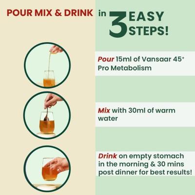 Vansaar 45+ Pro Metabolism Booster Apple Cider Vinegar with Natural Pectin Juice 500 ml - Ayurvedic Juices