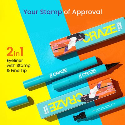 Swiss Beauty Craze Eyeliner And Stamp Duo Black 2.8 ml - Eyeliners