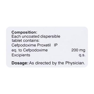 CEKODA DT 200 Tablet 10's - Bacterial Infections-Cep