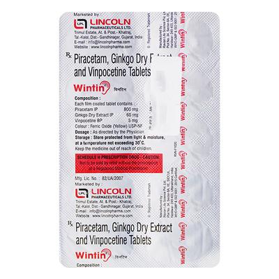 Wintin Tablet 10's - Nootropics And Neurotrophics