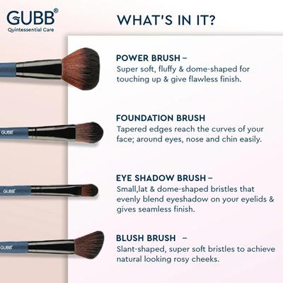 Gubb Makeup Brush Set - Makeup Brushes 8's - Face Brush