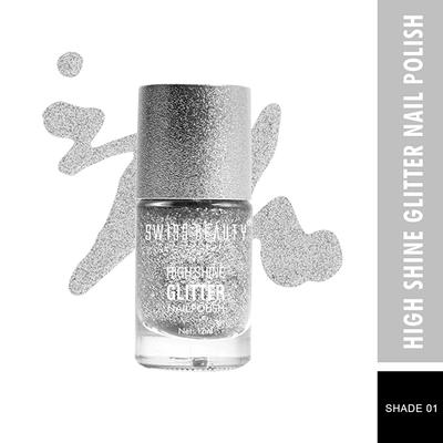 Swiss Beauty High Shine Glitter Nail Polish - (Shade-01) 12 ml - Highlighters & Illuminators
