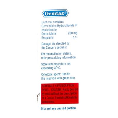 Gemtaz 200mg Injection 1's - Cancer Oncology-Cyt