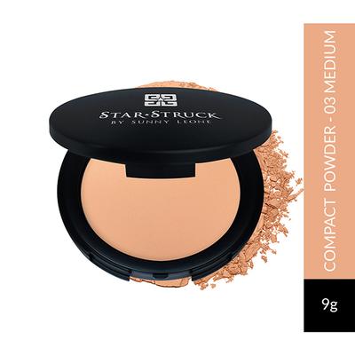 Star Struck by Sunny Leone Compact Powder 03 Medium 9 gm - Compact Powder