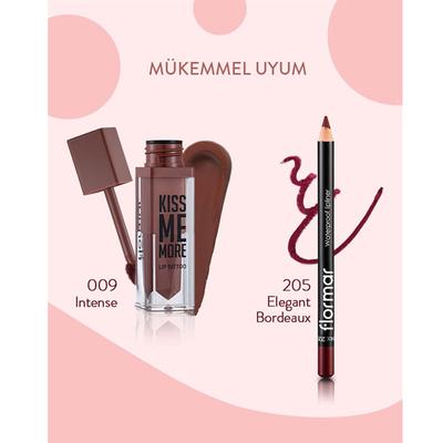 Flormar Kiss Me More Lip Tattoo 09 Intense 3.8 gm - Liquid Lipsticks